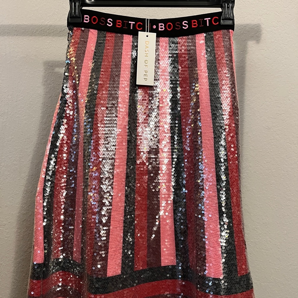 Dash of Pep: Boss Bitch Sequined Skirt (NWT)